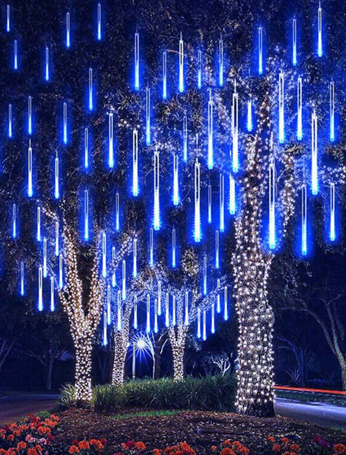 2X 300/400 White LEDs Solar Powered Fairy Lights String Party Decor Garden New 