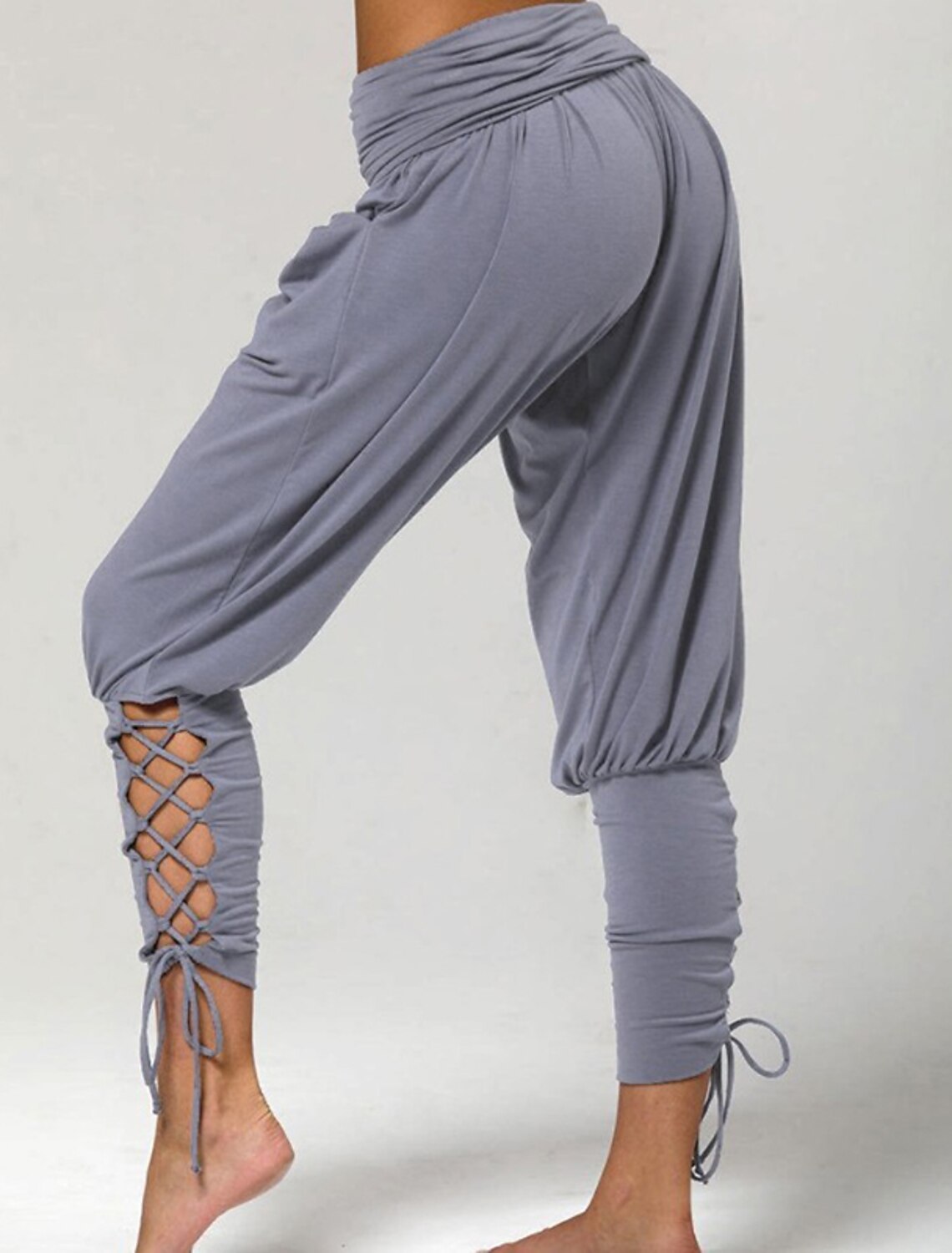 Vertvie Womens Harem Pants Bohemian Style Printing Loose Yoga Pants with Elastic Belt