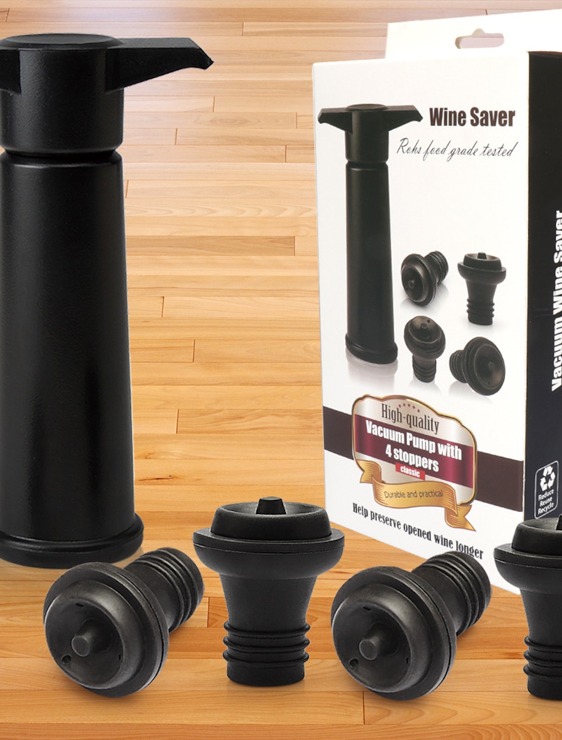 Wine Bottle Vacuum Saver Sealer Plug Stopper Button Pump Stoppers Preserves Q 
