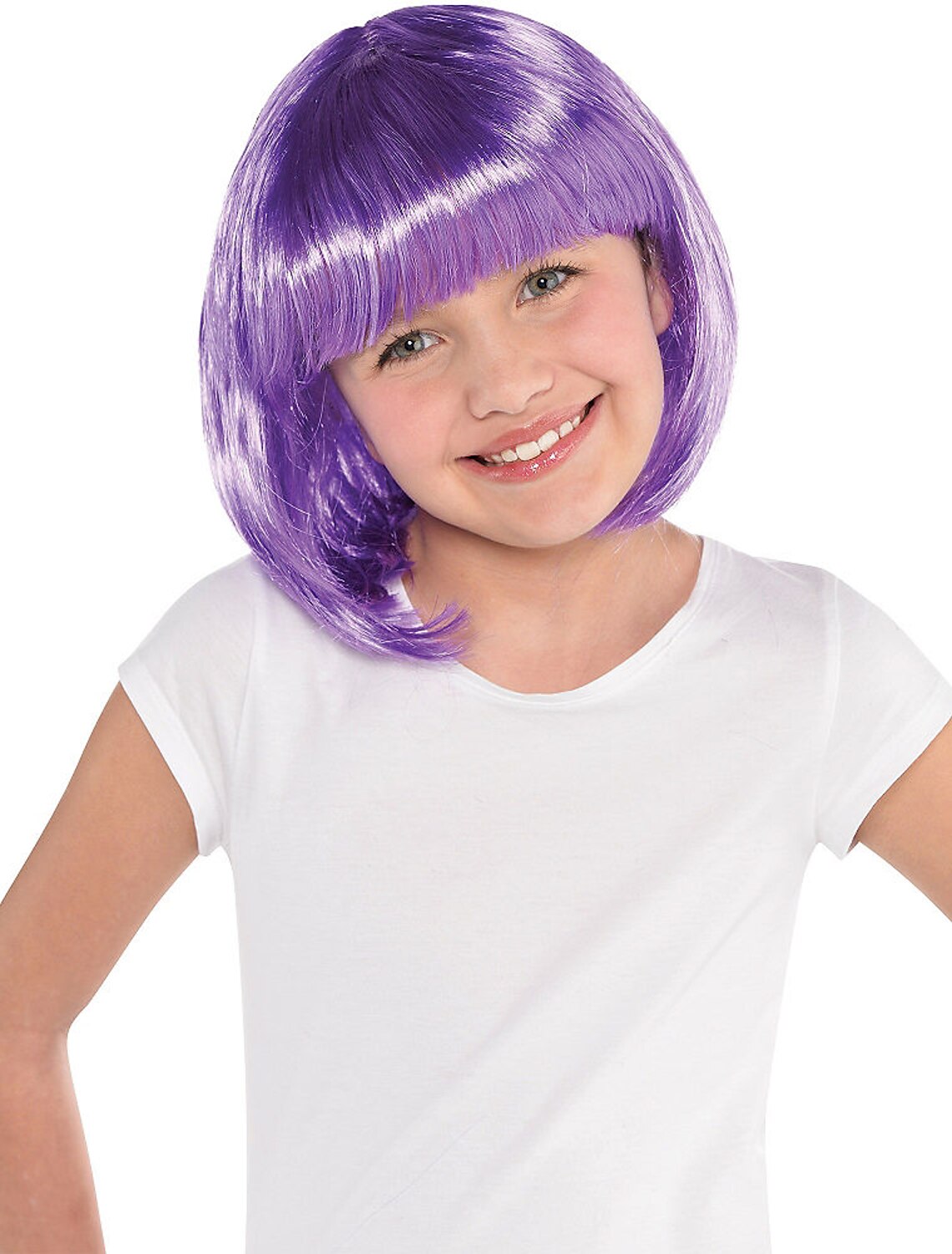 purple bang wig