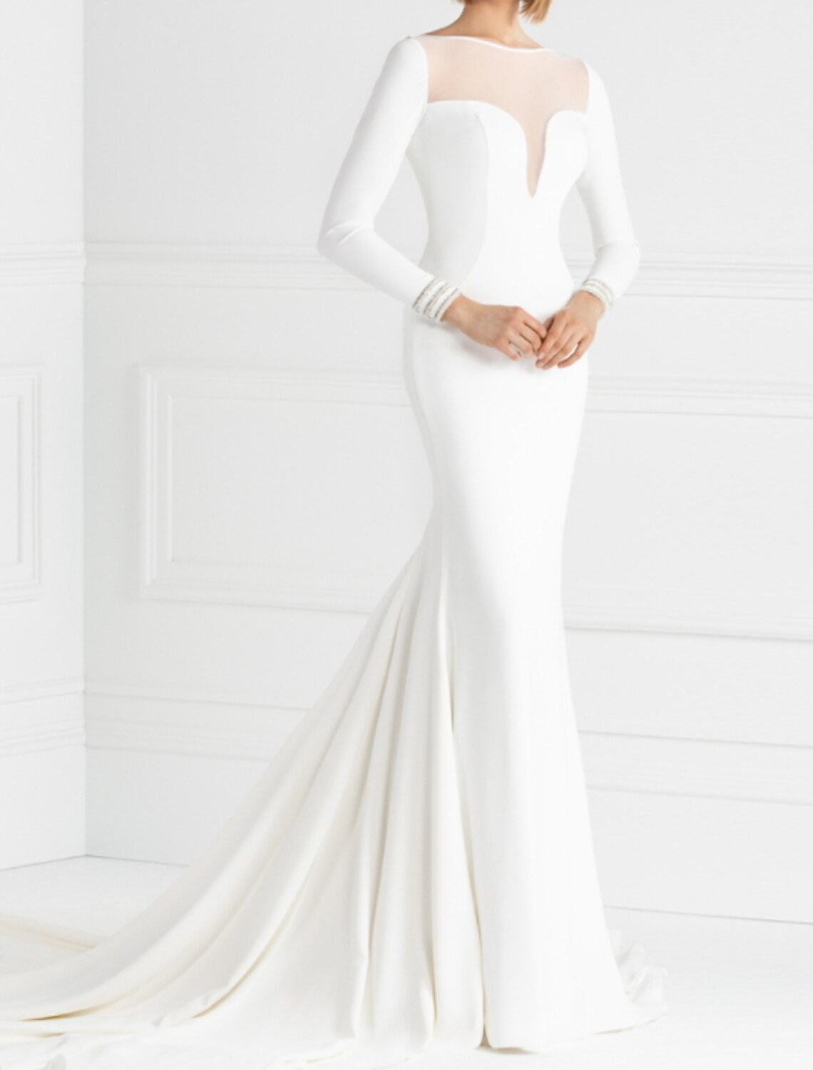 Mermaid / Trumpet Wedding Dresses Jewel 