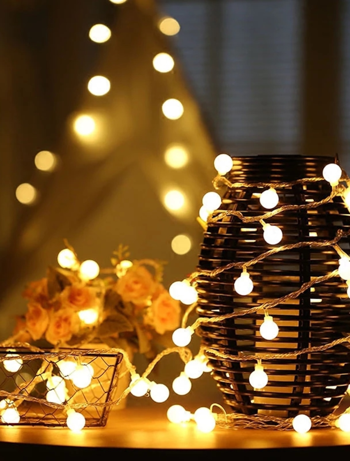 4Set LED String Lights Christmas Round Ball Blubs Wedding Party Lamp 5M 20 LEDS 