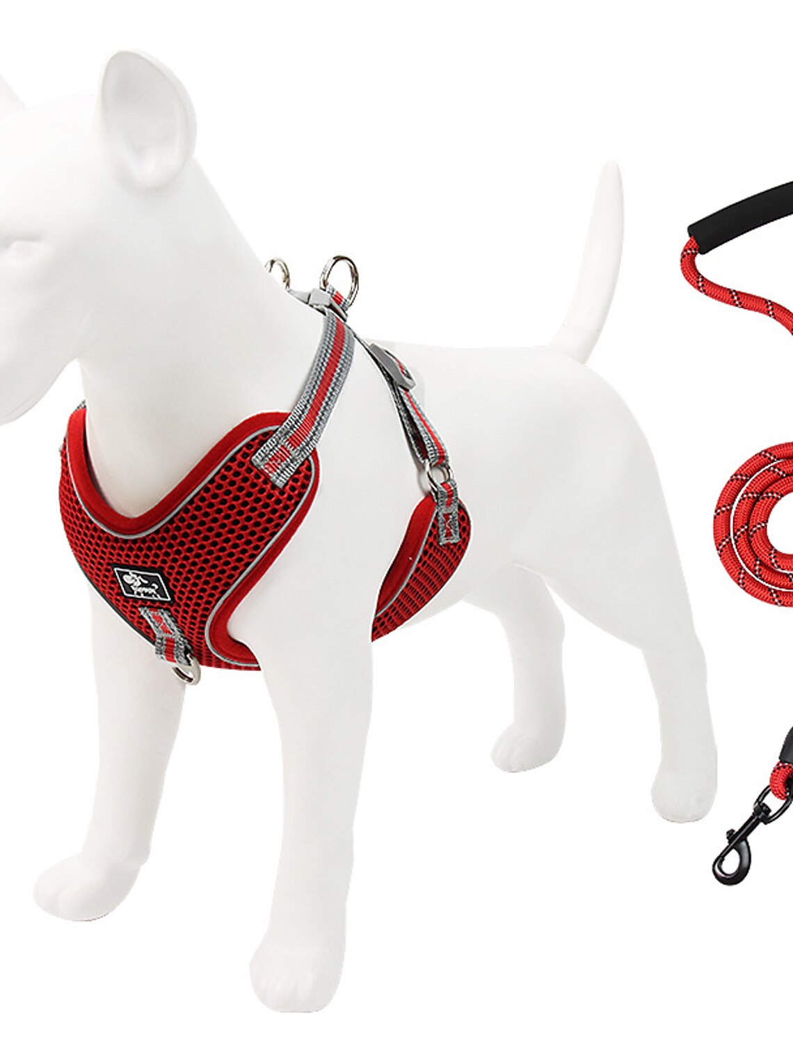 Pet Harness with 5 Metal Rings and Handle Small Red Easy Control Front Clip Car Harness No Pull Dog Harness for Small Medium Large Dogs CUDDLY PET Reflective Breathable Oxford Soft Vest