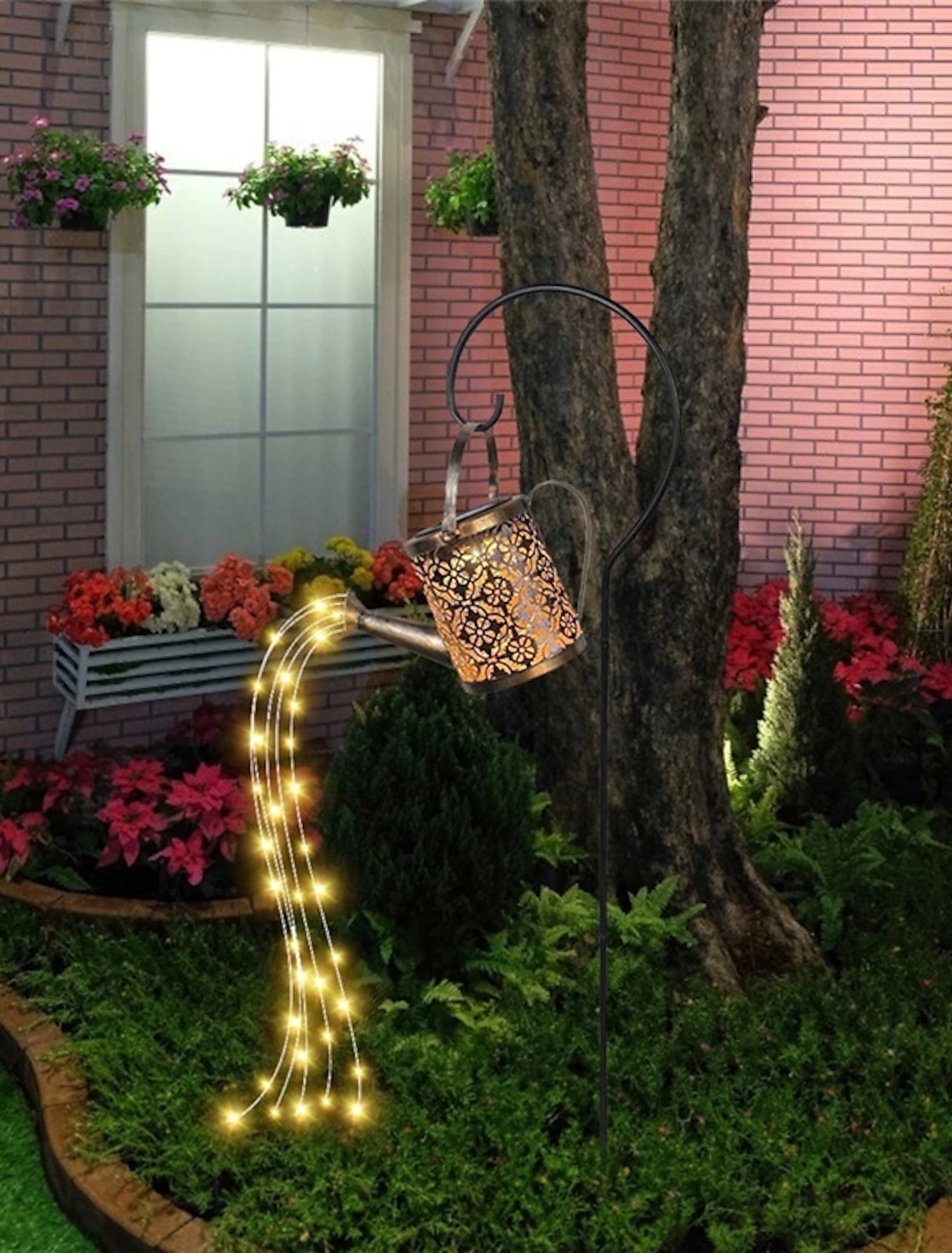 1PC Solar Ground Plug Light Owl Design Resin Lawn Lamp Waterproof LED Garden Dec 