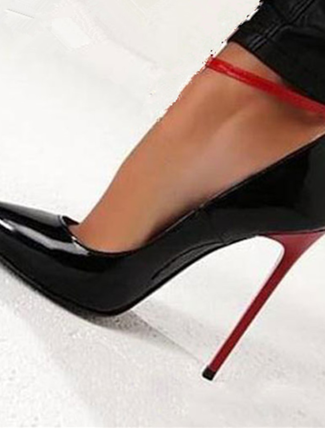 Dames Hoge hakken Stilettohakken Hoge Hakken Enkelband Hakken Veters  Naaldhak Gepuntte Teen Denim Lakleer Gesp Kleurenblok Zwart Lichtblauw  8661118 2023 – $59.99