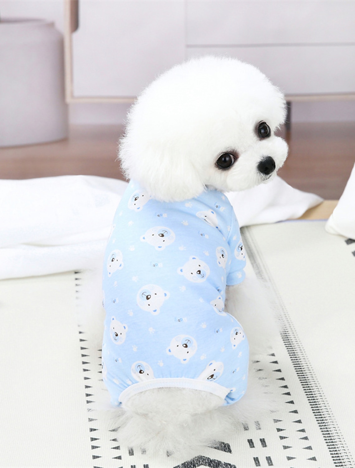 adorable maltese dogs dressed in panda costumes