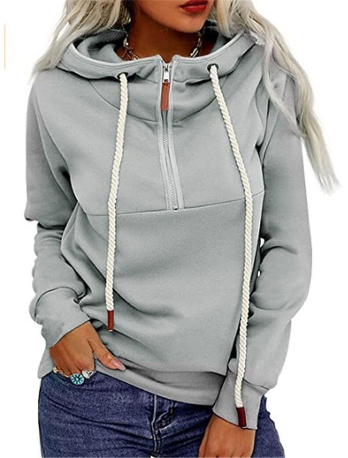 plain quarter zip sweatshirt