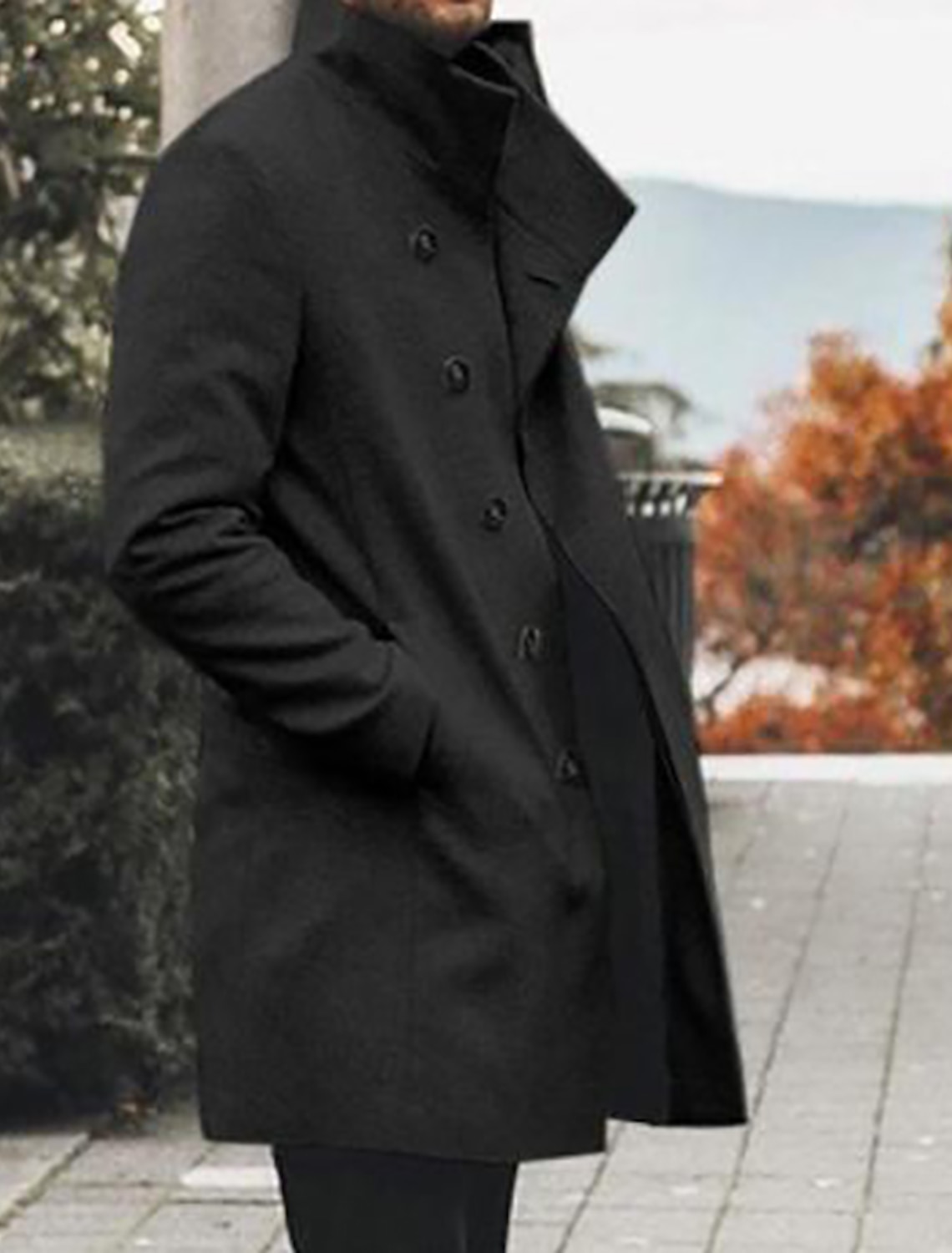 Abrigo de doble pecho ropa de invierno cálida abrigo hecho a mano abrigo largo negro Ropa Ropa para hombre Chaquetas y abrigos abrigo negro abrigo de invierno de hombre abrigo de invierno de mujer 