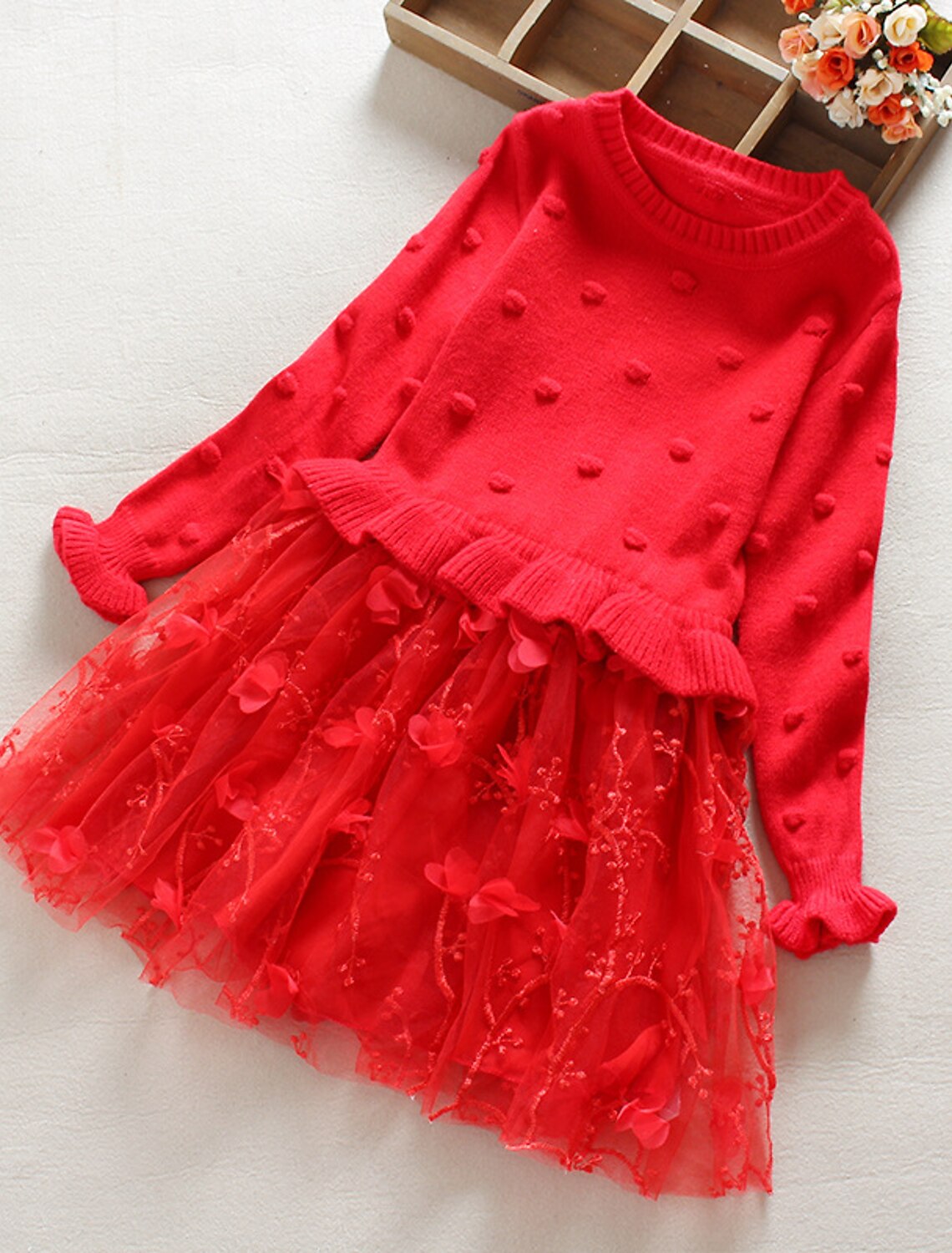 Kids Little Girls' Dress Solid Colored 