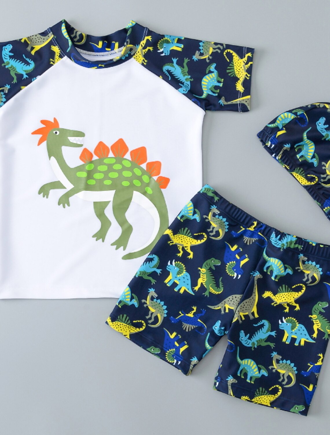 Little Hand Camiseta de manga corta para niños para niños de 1 a 7 años informal diseño de dinosaurio de algodón 