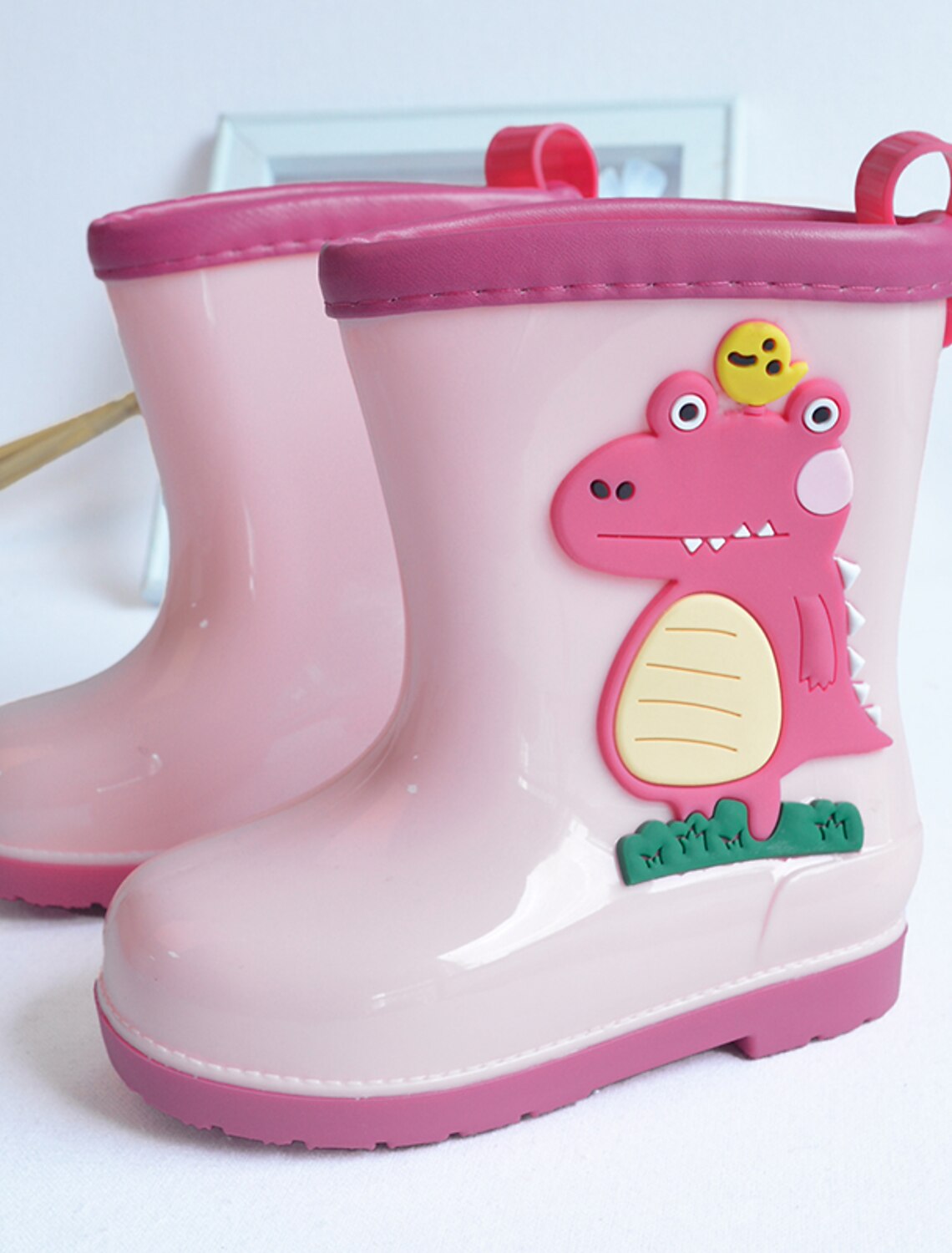 Infant Waterproof Anti-Slip Dot Bowknot Rubber Rain Boots Children Rain Shoes 