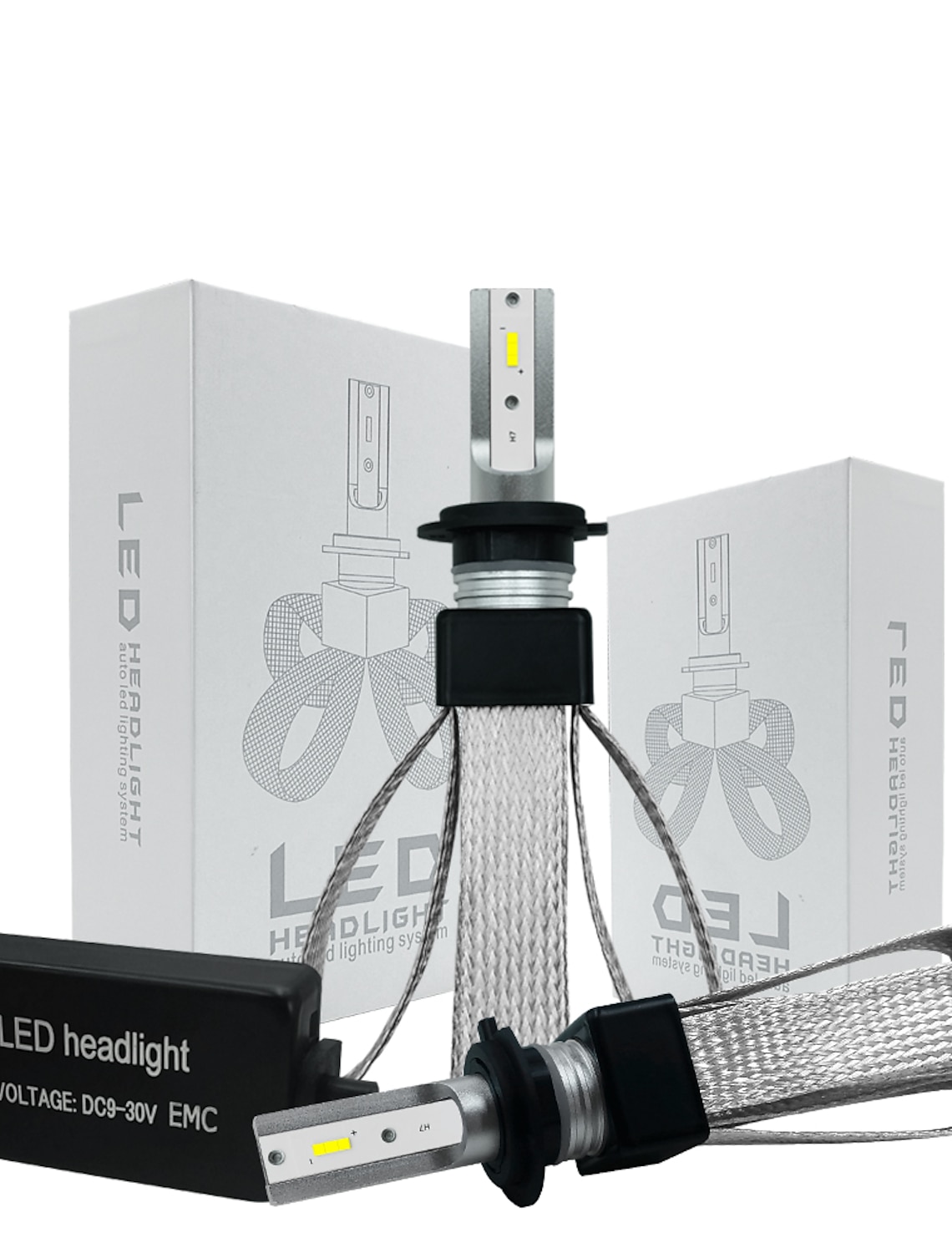 2pcs H4 HB2 9003 S7 11000LM 110W LED Car Headlight lamps Kit Hi/Low White Bulbs