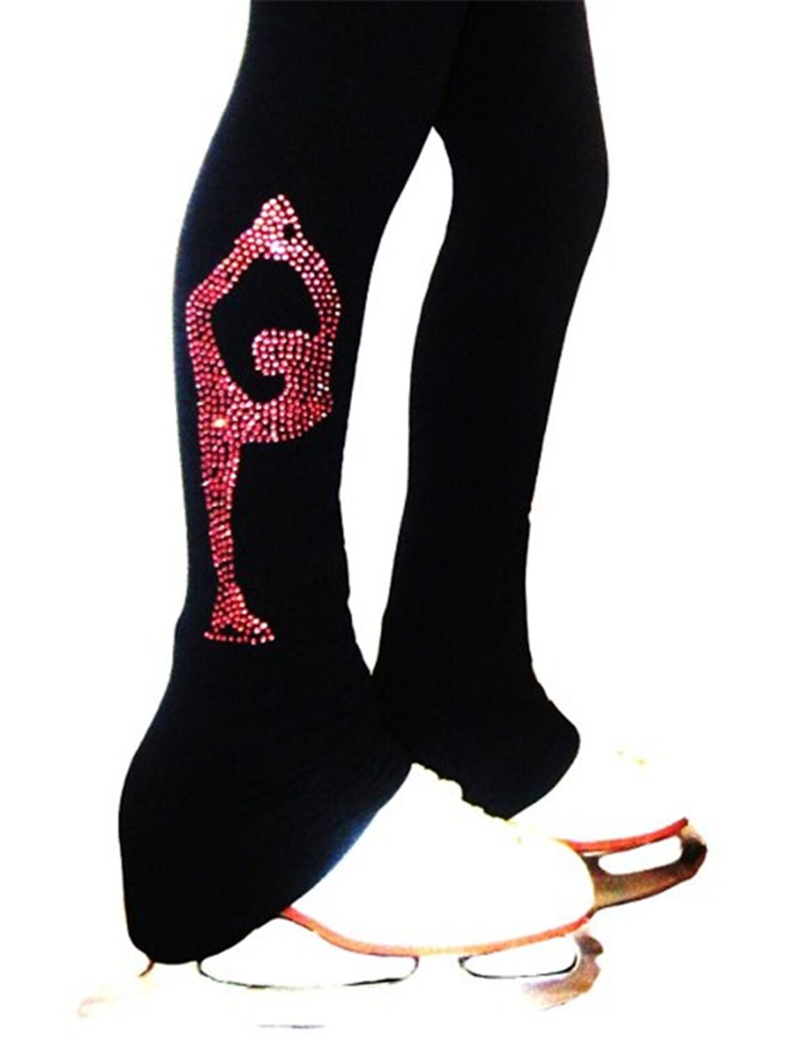 Eiskunstlaufkleid Trainingshose Hose Strumpfhose Schwarz für Damen Mädchen 