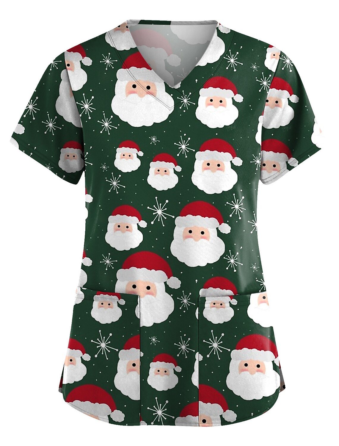 Womens Button Turtle Cowl Neck Tunic Pullover Sweatshirts Christmas Snowflake Print Long Sleeve Casual Pullover Tops