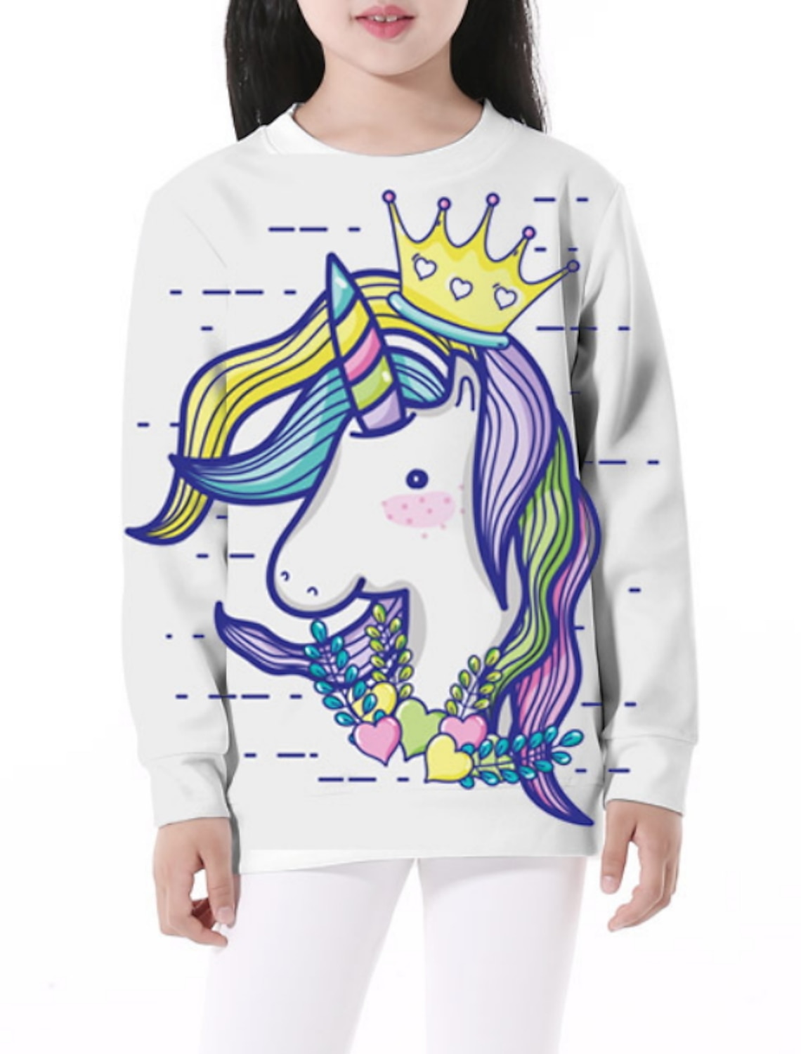 Unicorn Boys Girls Pullover Sweaters Crewneck Sweatshirts Clothes for 2-6 Years Old Children