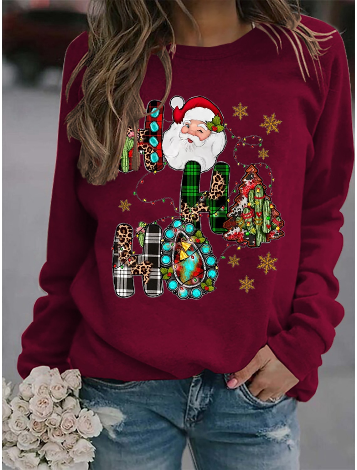 Is Neci Open During Christmas Week 2022 Schedule Women's Sweatshirt Pullover Plaid Checkered Santa Claus Christmas Tree  Print Crew Neck Christmas Christmas Gifts Daily Cotton Active Streetwear  Hoodies Sweatshirts Blue Blushing Pink Wine 8905306 2022 – $24.83