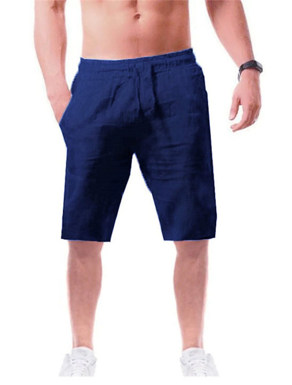 hombre ligero casual moda chino transpirable deportes chinos pantalones  cortos bermudas pantalones delgados para salir todos los días llanura color  sólido hasta la rodilla cintura elástica deportiva 8628144 2022 – $13.08