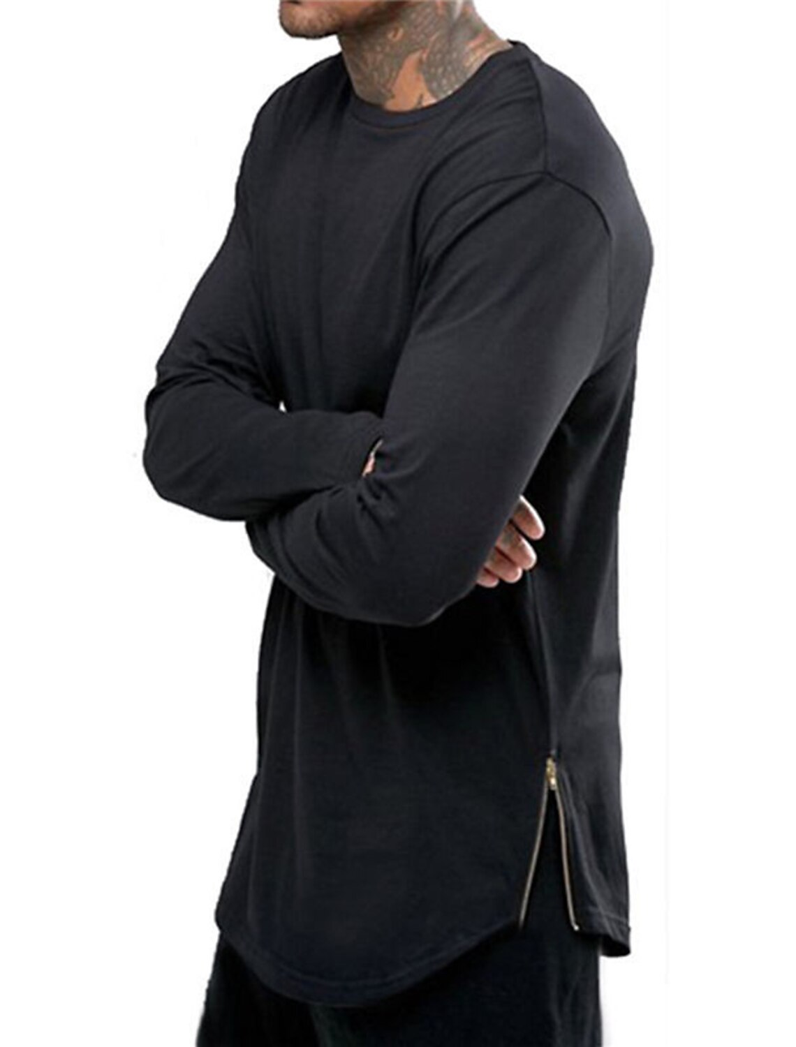 Lolittas Navy Oversezed Hoodie Mens Sweater 3D Goth Hoody Gym Sport Longline Asymmetric Pullover Top Sweatshirt Size XXL XXXL