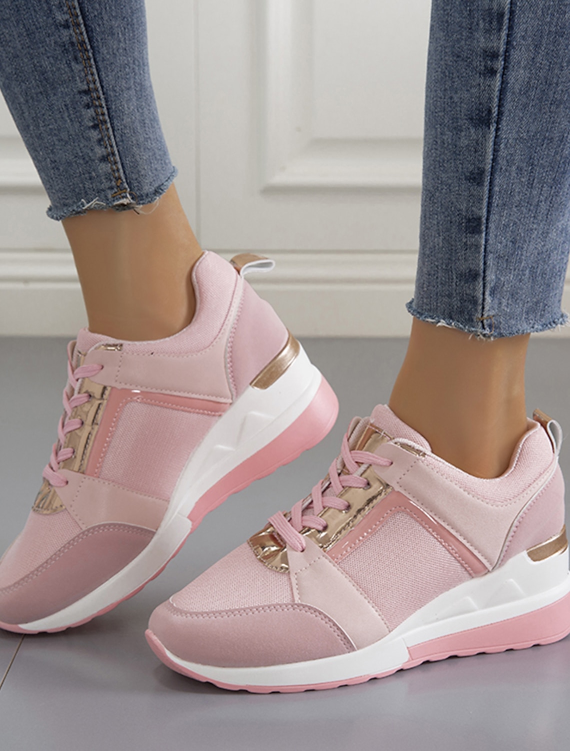 timebelle wedge sneaker