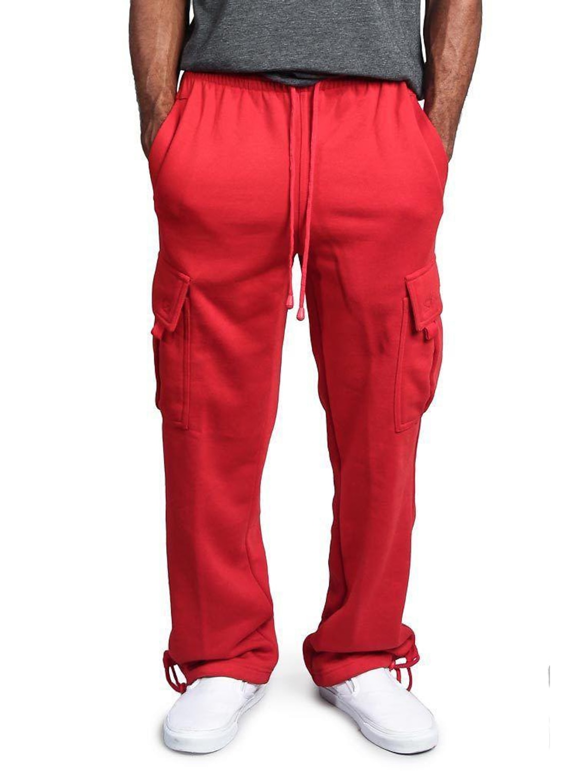 Men's Solid Fleece Heavyweight Cargo 