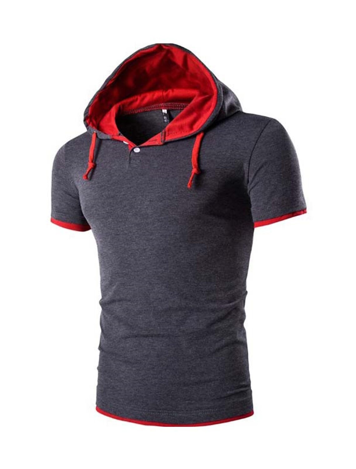 Men's T shirt Solid Color Hooded Casual 