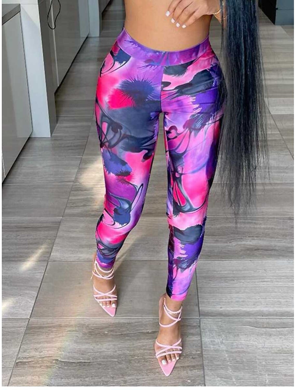 Athleisure Sports Tights Leggings Print 