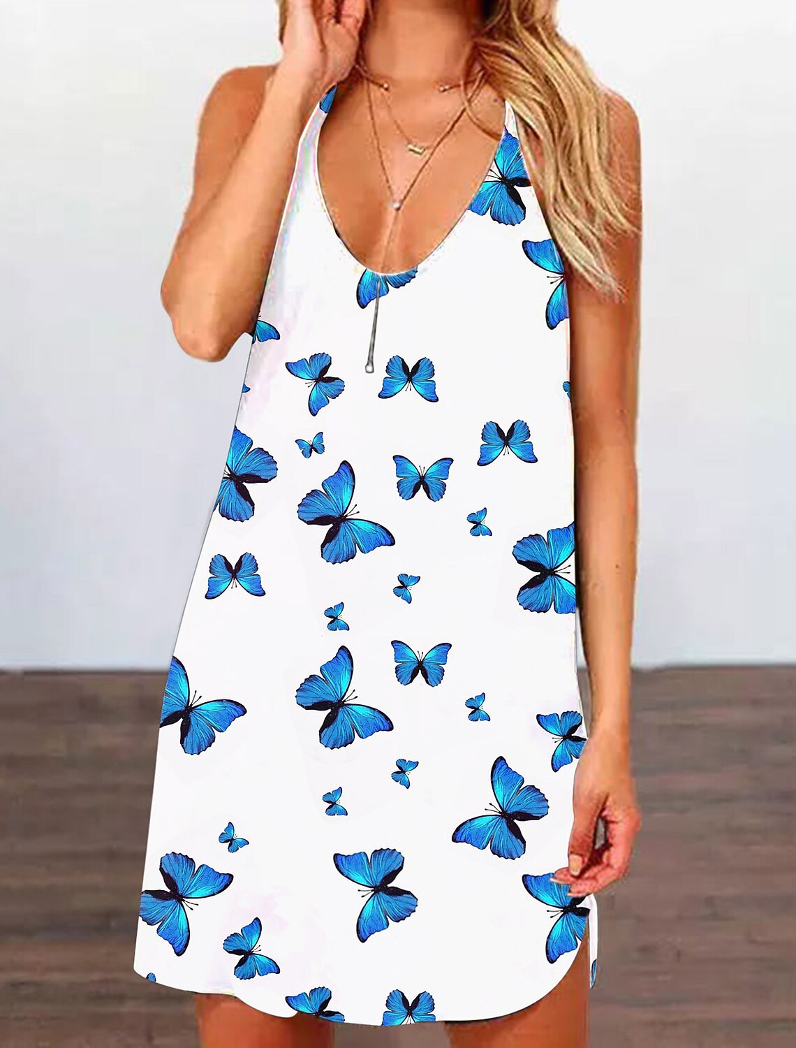 T shirt Dress Floral Galaxy Butterfly 