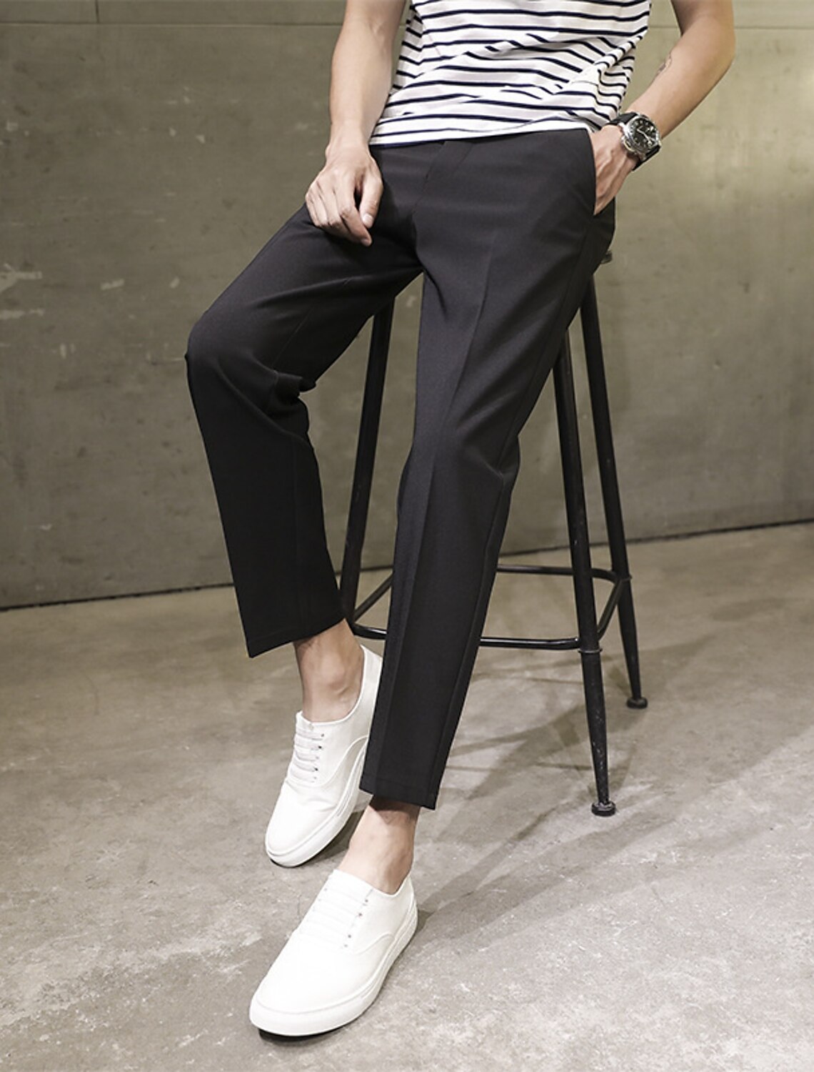Per uomo Da cerimonia Di tendenza pantaloni della tuta Pantaloni affusolati Pantaloni  corti Tasche Alla caviglia Pantaloni Attività commerciale Informale Media  elasticità Tinta unica Traspirante del 9024992 2022 a $23.79