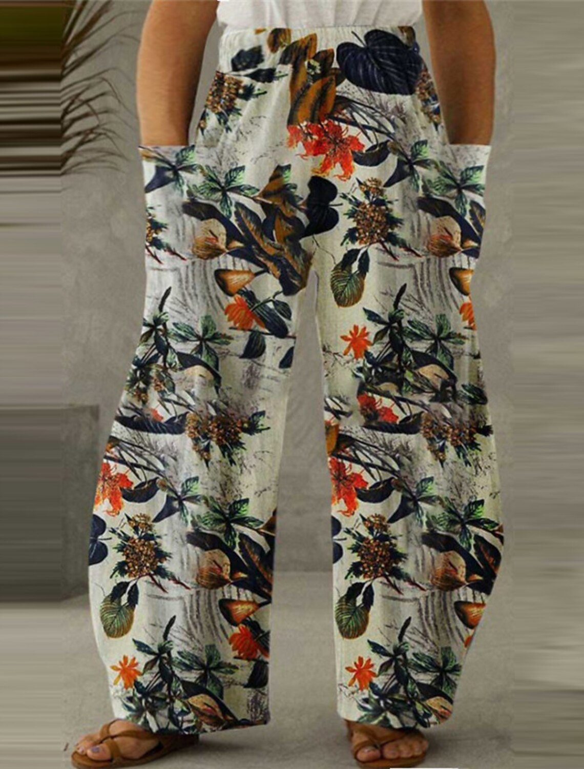 Women's Plus Size Pants Chinos Pocket 