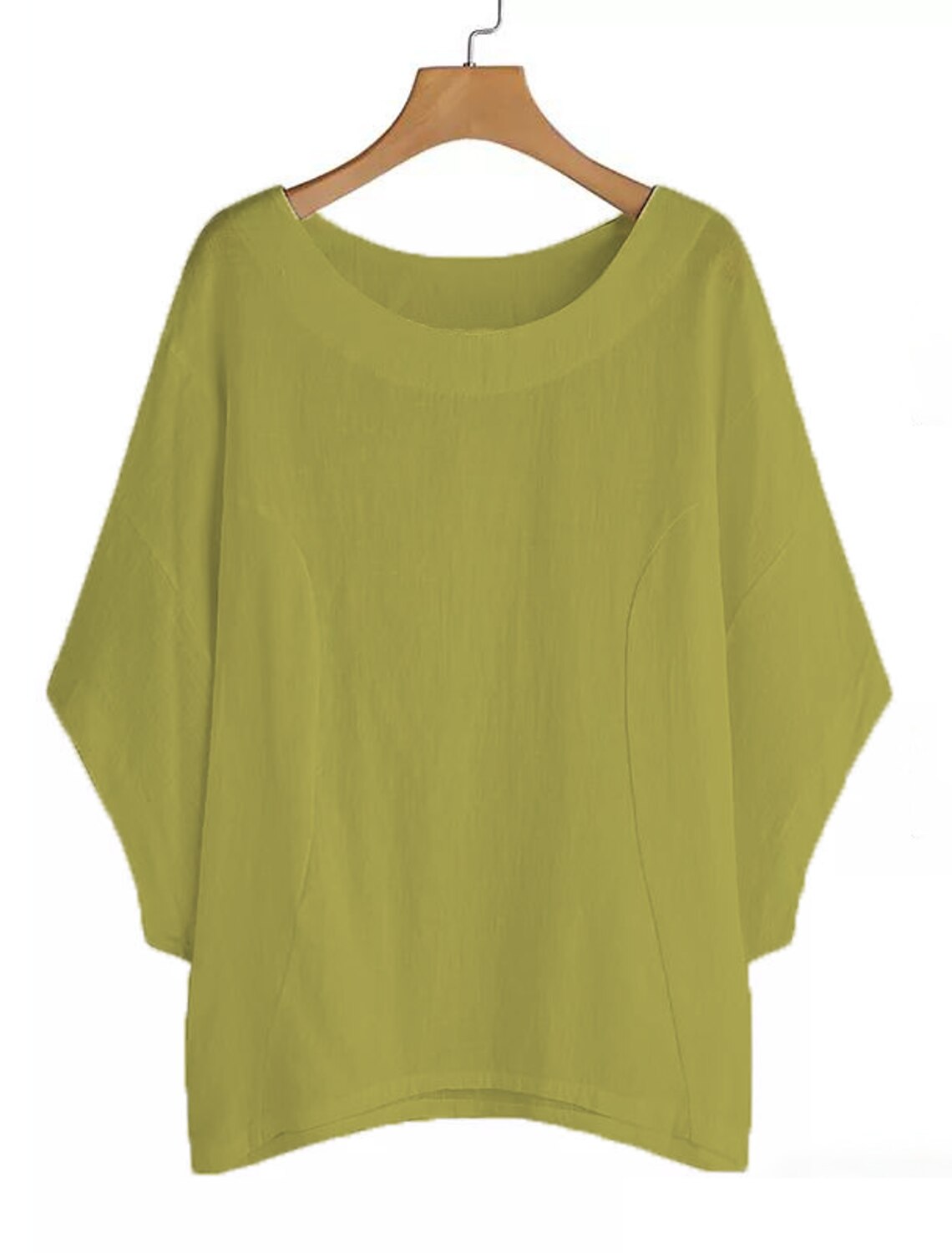Women's Plus Size Tops Blouse T shirt Plain Asymmetric Short ...