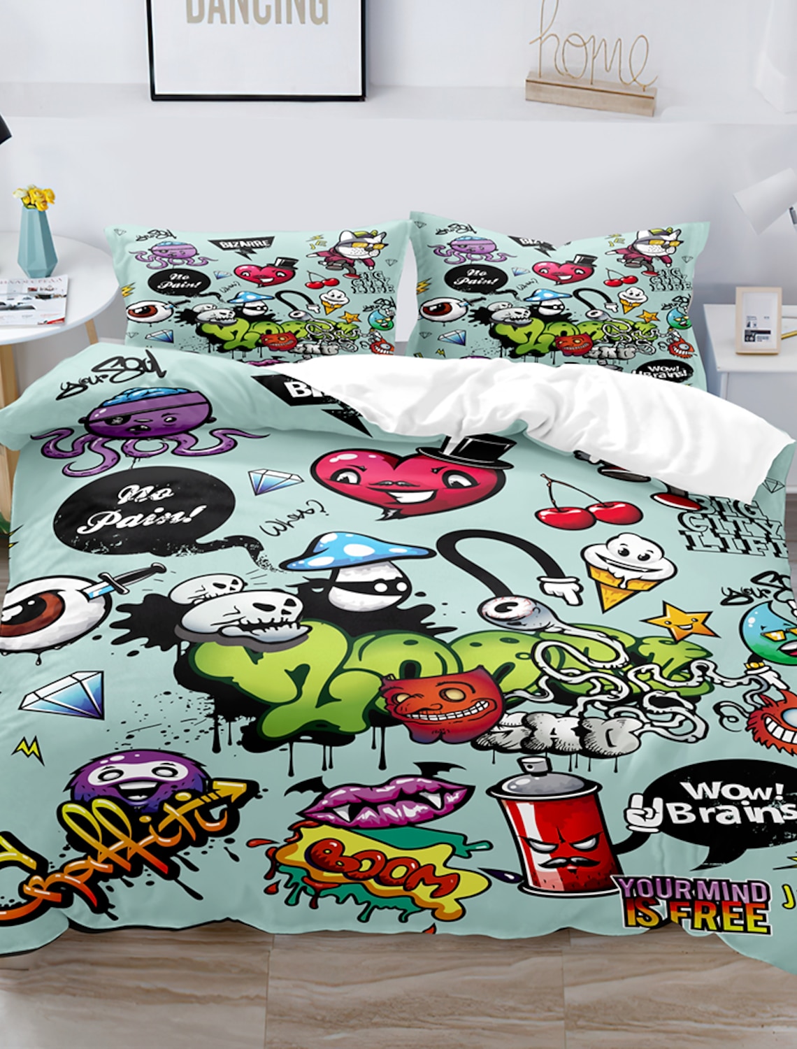 Lampshades Ideal To Match Graffiti Duvets Covers & Graffiti Wall Decals Stickers 
