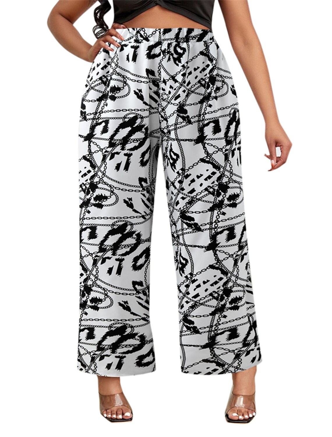 Plus Size Chinos Capri shorts Print 