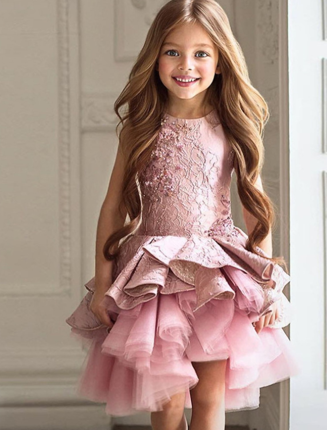 Kid Baby Girl Winter Dress Long Sleeve Princess A-Line Tutu Skater Party Dresses 