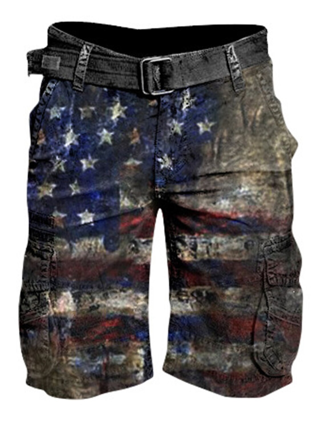 Per uomo Classico Di tendenza Pantaloncini Pantaloncini modello cargo  Tasche Stampa Breve Pantaloni Informale Giornaliero Pop art Bandiera  americana Comfort Traspirante Vita normale Blu turchese M L del 9078117  2022 a $41.64