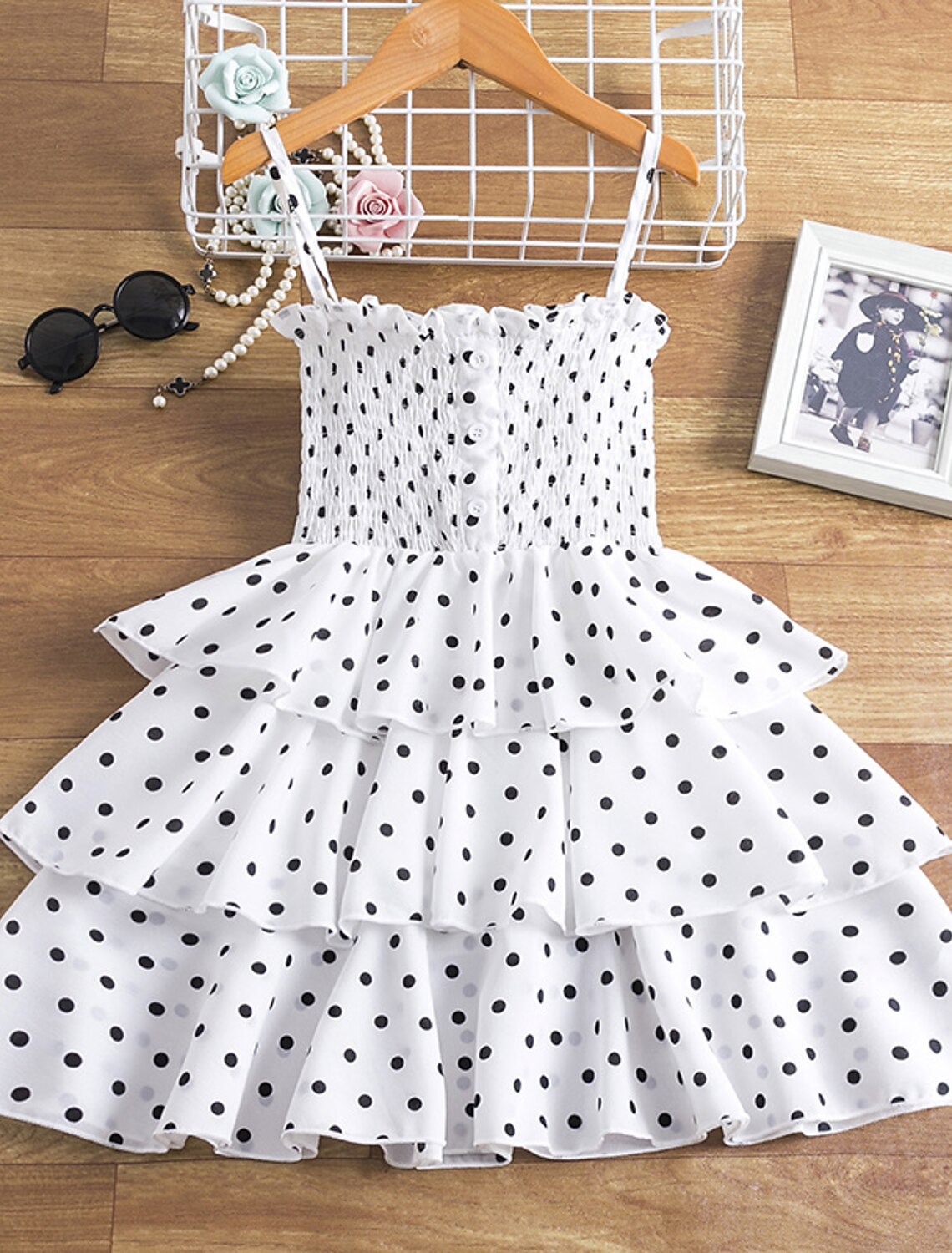 Niños Poco Chica Vestido A Lunares Vestido de una línea Fiesta Rendimiento  Frunce Blanco Negro Vino Hasta la Rodilla Sin Mangas Princesa Dulce Vestidos  Verano Ajuste regular 2-8 años 9059458 2022 – $22.39
