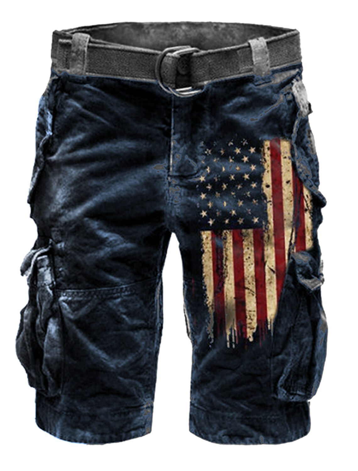 Per uomo Classico Di tendenza Pantaloncini Pantaloncini modello cargo  Tasche Stampa Breve Pantaloni Informale Giornaliero Pop art Bandiera  americana Comfort Traspirante Vita normale Nero M L XL XXL del 9078104 2022  a $41.64