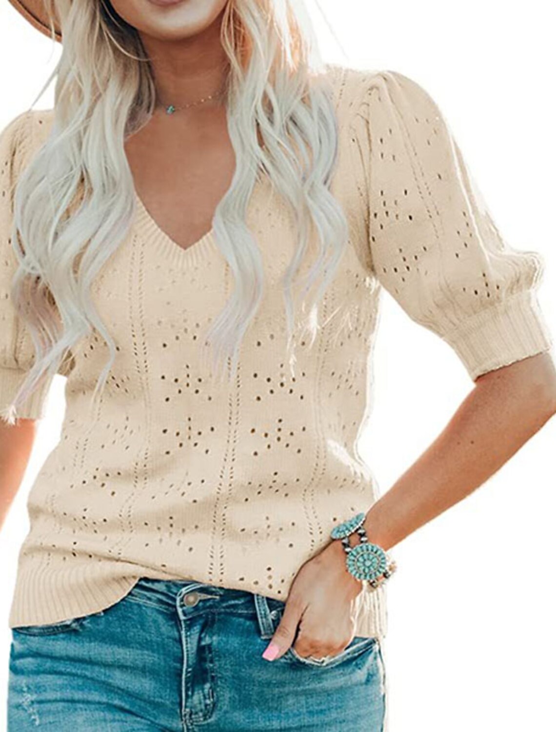 Women's Sweater Pullover Jumper Knitted 