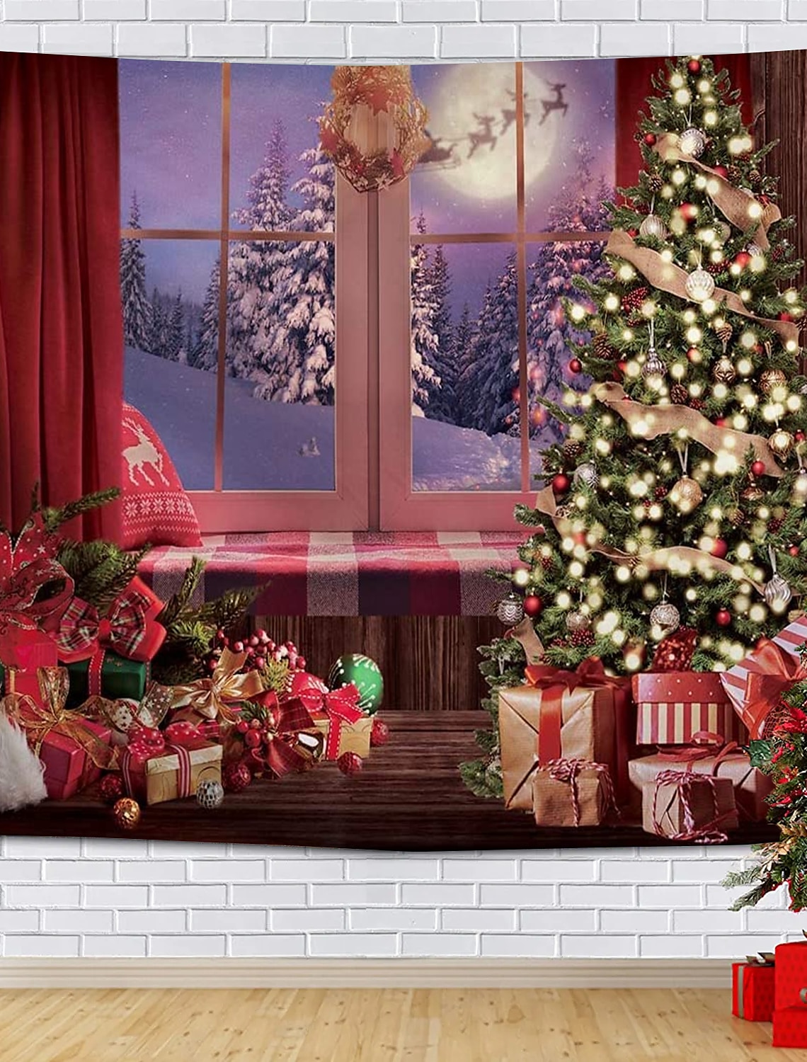 クリスマスオーナメント 雪の結晶と、ボタン雪を赤白でイメージしたオーナメント 通販