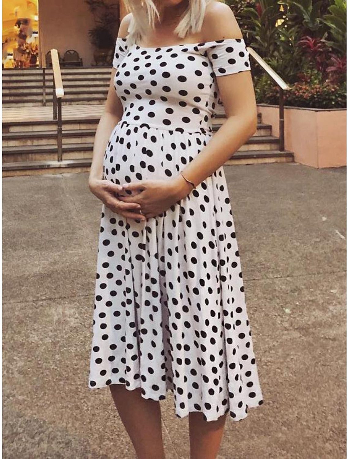 maternity polka dot dresses