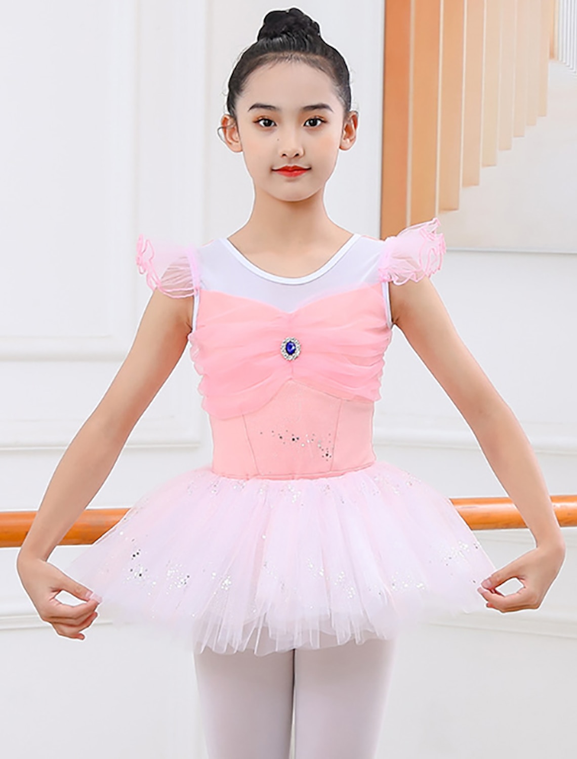 Ropa de Baile para Niños Ballet Faldas Pedrería Volantes Color Puro Chica  Rendimiento Entrenamiento Correas Cintura Alta Poliéster 9493198 2023 –  €