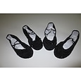 Γυναικεία Παπούτσια μπαλέτο Χωρίς Τακούνι Επίπεδο Τακούνι Ελαστικό λουράκι Λάστιχο Ευκολοφόρετο Παιδικά Μαύρο Λευκό Κόκκινο / Δέρμα