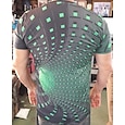 Herre Unisex T-shirt T-Shirts Grafisk 3D Print Rund hals Sort Gul Rød Blå Lilla 3D-udskrivning Plusstørrelser Fest Afslappet Kortærmet Tøj Gade Punk & Gotisk