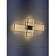 Luzes de teto LED de 90 cm com montagem embutida linear de 3 luzes luz ambiente regulável acabamentos pintados metal alumínio padrão geométrico moderno simples regulável apenas com controle remoto