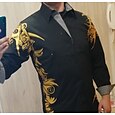 Men's Dress Shirt Button Up Shirt Collared Shirt Black Wine Navy Blue Long Sleeve Graphic Collar Summer Spring Wedding Street Clothing Apparel