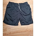 Herr Shorts Beach Shorts Träningsshorts Casual shorts Med kompressionsfoder Solid färg Kort Grundläggande Vit Svart
