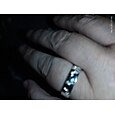 strasszos pillangógyűrű női tini lányoknak, elegáns ezüstözött köbös cirkónia eljegyzési gyűrű, születésnapi ünnepi ékszer ajándék (kék, 6)