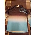 Homens Jersey em declive Manga Longa Ciclismo de Montanha Ciclismo de Estrada Vermelho Vinho Amarelo Vermelho Gradiente Lobo Moto Camisa / Roupas Para Esporte Forro de Velocino Respirável Secagem