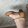 Damskie Buty na bal Buty do tańca nowoczesnego Taniec liniowy Spektakl w pomieszczeniach Trening Obcas Brokat Łączenie Kubański obcas Pasek T Czarny / Złoty Fioletowy srebrnoszary