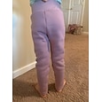 Toddler Girls' Fleece Lined Leggings Pink Grey Black Solid Color Fall Winter Active School 7-13 Years