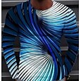 męska koszula 3D w kropki dla | zielona zimowa bawełna | koszulka męska nadruki graficzne spiralny pasek okrągły dekolt b 3d codzienna wakacyjna odzież z długim rękawem projektant odzieży na co dzień